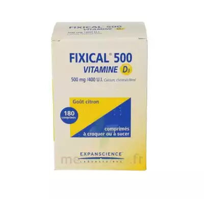Fixical Vitamine D3 500 Mg/400 Ui, Comprimé à Croquer Ou à Sucer à ST-ETIENNE-DE-TULMONT