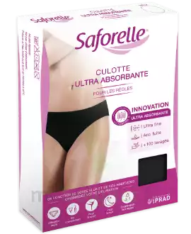 Saforelle Culotte Ultra Absorbante Règles Noire Txl à ST-ETIENNE-DE-TULMONT