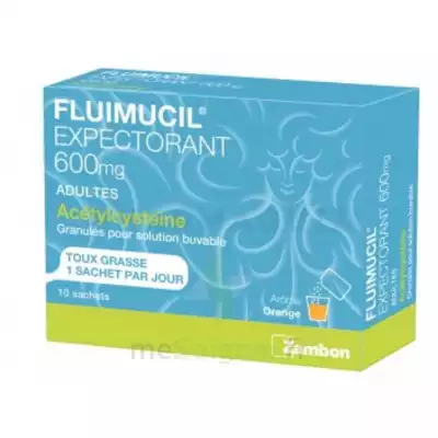 Fluimucil Expectorant Acetylcysteine 600 Mg Glé S Buv Adultes 10sach à ST-ETIENNE-DE-TULMONT